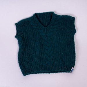 Hand-knitted sweater for toddlers or babies