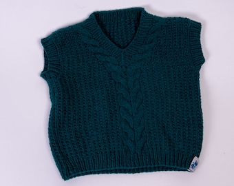 Hand-knitted sweater for toddlers or babies