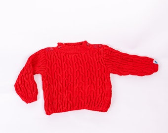 Hand knitted baby or toddler sweater