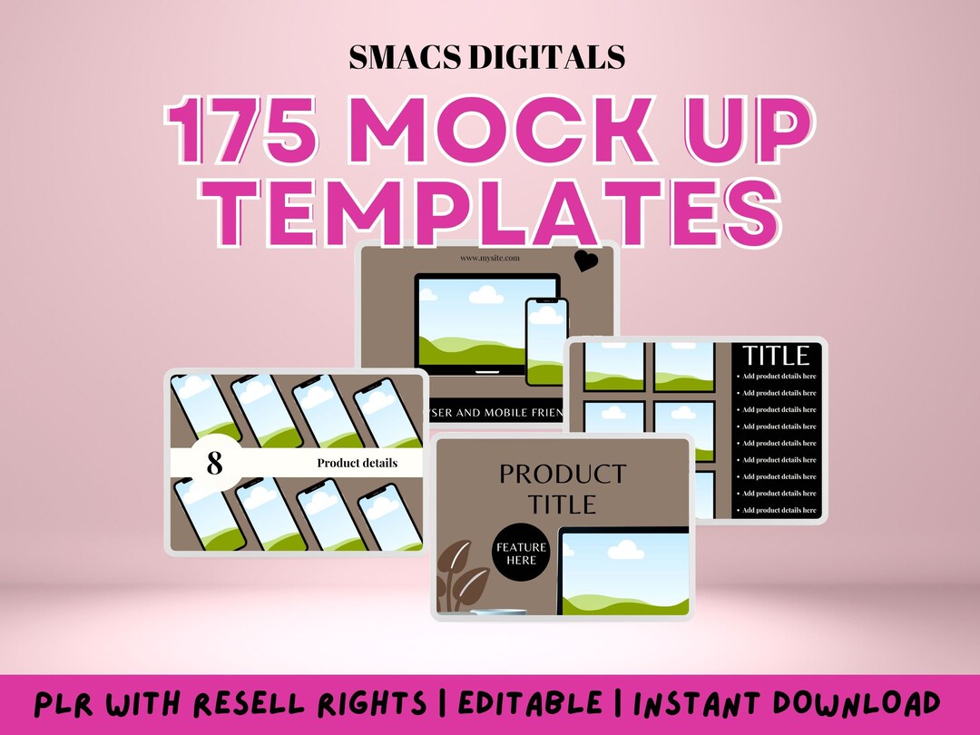 Mock up Editable Canva Mock up for Instagram Mock up for Etsy Mock up ...