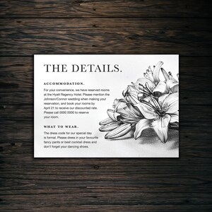 Bis der Tod uns scheidet Hochzeit Detail Kartenvorlage | Druckbare Detail Karten | Gothic-Kollektion | Bearbeitbare Jet-Vorlage | Download als PDF