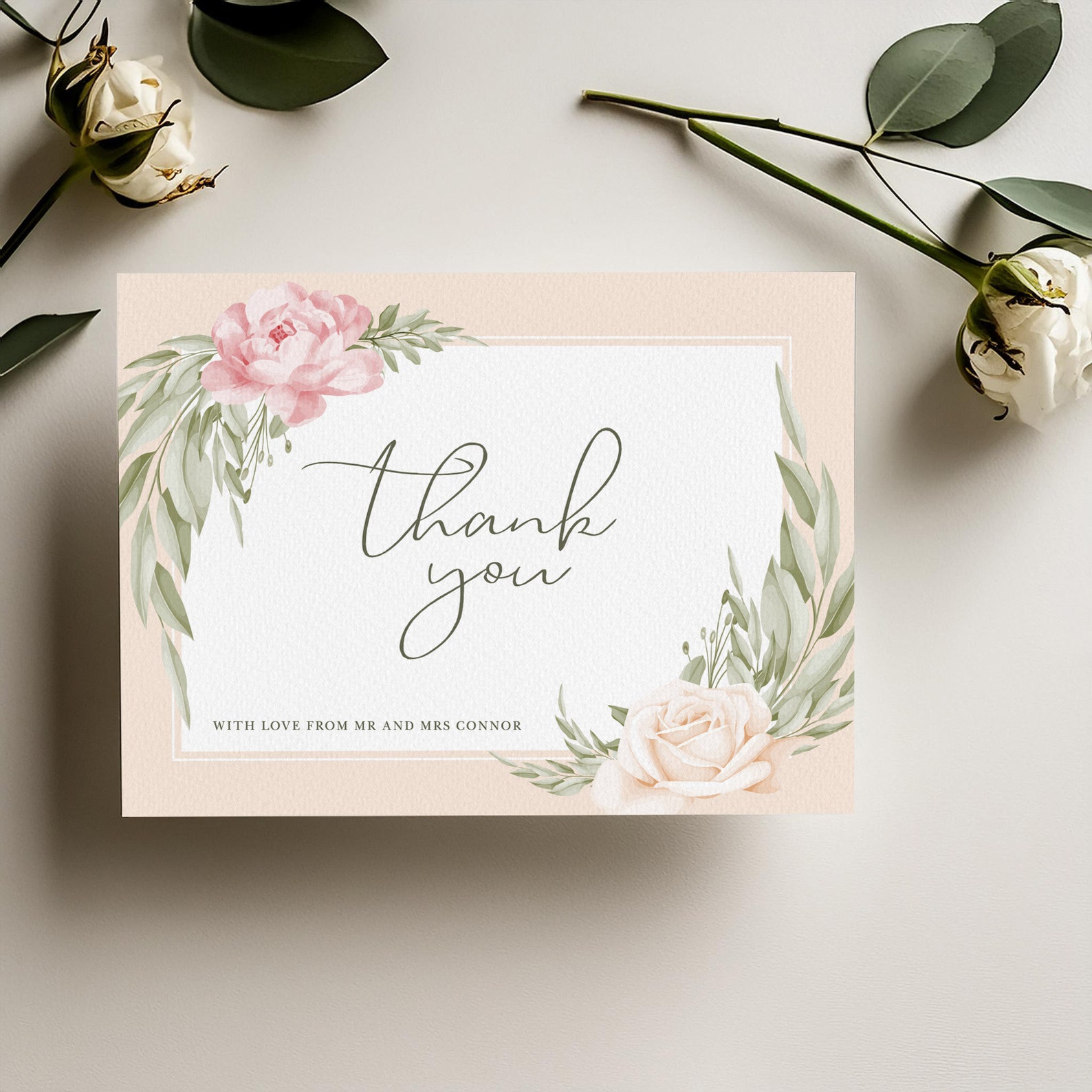 Floral Wedding Thank You Card Template Editable Spring Design PDF Etsy floral-wedding-thank-you-card-template-editable-spring-design-pdf-etsy