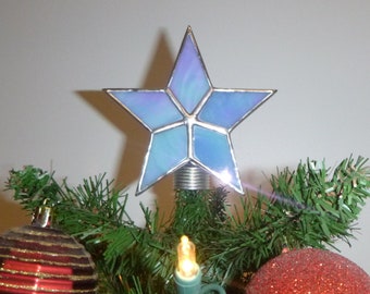 4 or 6 Inch Stained Glass Table Top Tiny Tree Topper