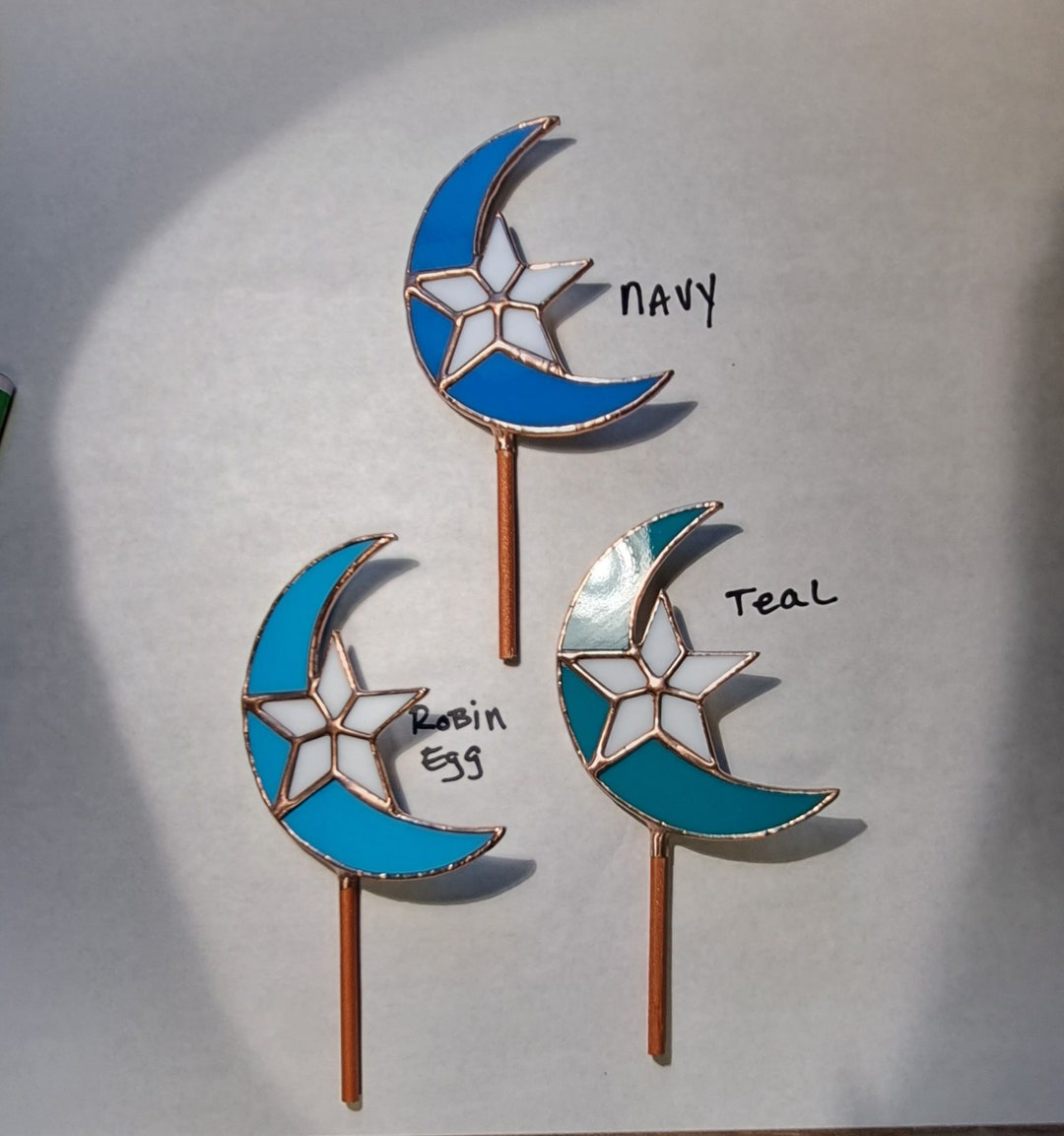 Moon and Star Tree Topper for Small Table Top Trees - Etsy