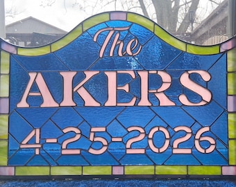 Custom Surname in Stained Glass, Patterns and Design