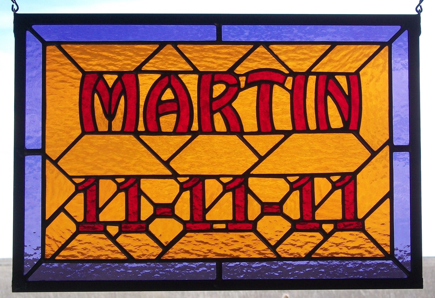 Custom Stained Glass Sign Using Your Name and Wedding Date Etsy