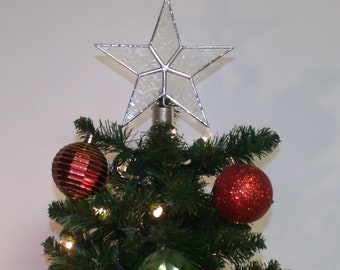 8 Inch Medium Stained Glass Christmas Star for Small and Medium Trees