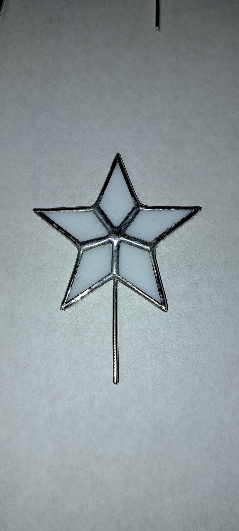 Tiniest Stained Glass Star Topper for Cone Trees, Ceramic Tree Star image 8
