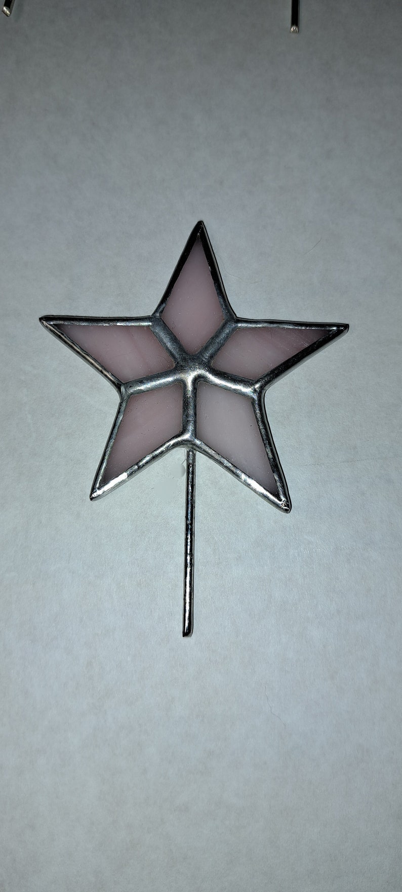 Tiniest Stained Glass Star Topper for Cone Trees, Ceramic Tree Star image 7