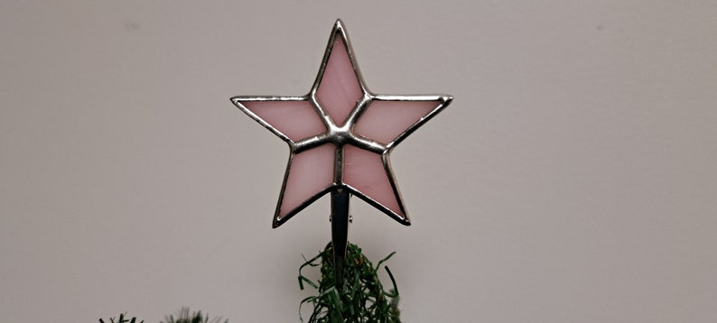 Tiniest Stained Glass Star Topper for Cone Trees, Ceramic Tree Star image 10