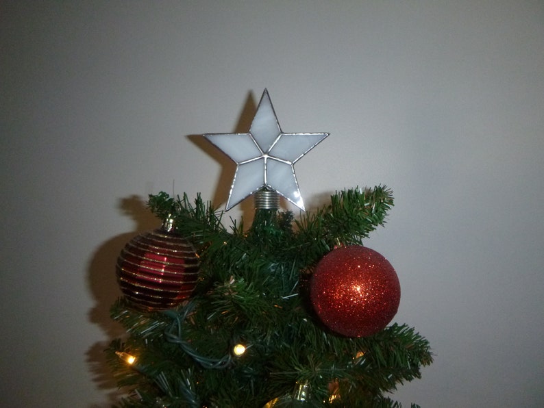 4 or 6 Inch Stained Glass Table Top Tiny Tree Topper - Etsy