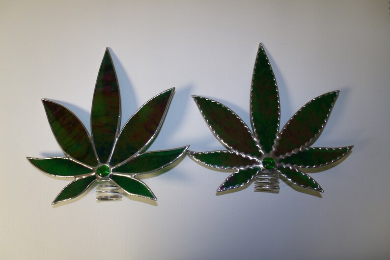 Stained Glass Marijuana Pot Leaf Christmas Tree Topper Stand Etsy