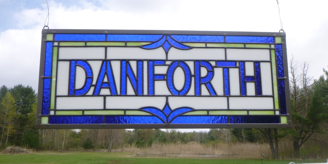 Stained Glass Window Panel, Custom Pattern Design, Family Name Heirloom ...