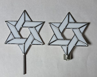 Small Jewish Star Homage Christmas Tree Star for Table Top Bushes