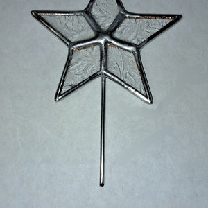 Tiniest Stained Glass Star Topper for Cone Trees, Ceramic Tree Star Spike