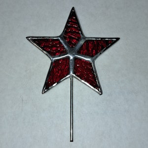 Tiniest Stained Glass Star Topper for Cone Trees, Ceramic Tree Star image 2