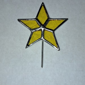 Tiniest Stained Glass Star Topper for Cone Trees, Ceramic Tree Star image 4