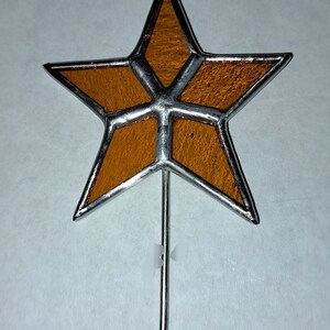 Tiniest Stained Glass Star Topper for Cone Trees, Ceramic Tree Star image 6