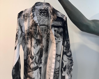 No Returns Mens Reworked Connor Poly Cotton Shirt