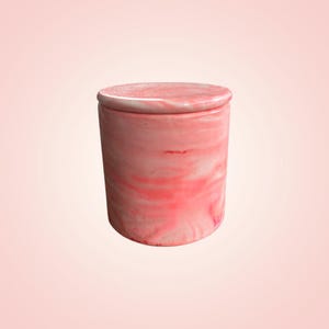 Luxury Rose Candle – Pink Marble Jar | Handmade Soy Wax | Aromatherapy Candle | Romantic Gift | Eco-Friendly