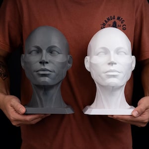 Modelo de cabeza plana, estatua de escultura anatómica de artista, herramienta de arte femenino humano