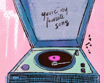 You're my favorite song love card, anniversary card, or Valentine's Day card for music lovers