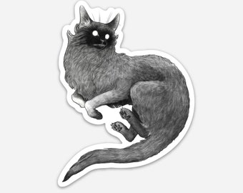 Ghost Cat Die Cut Sticker | Stickers Collection | Cat Rocketship | Animals, Nature, Spirits | Gift for Her, Him, Them, Cat Lovers