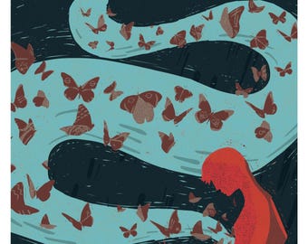 Lord of the Butterflies book cover digital download, Andrea Gibson poetry art, LGBTQ art, queer art, gender queer art, gift for Pride