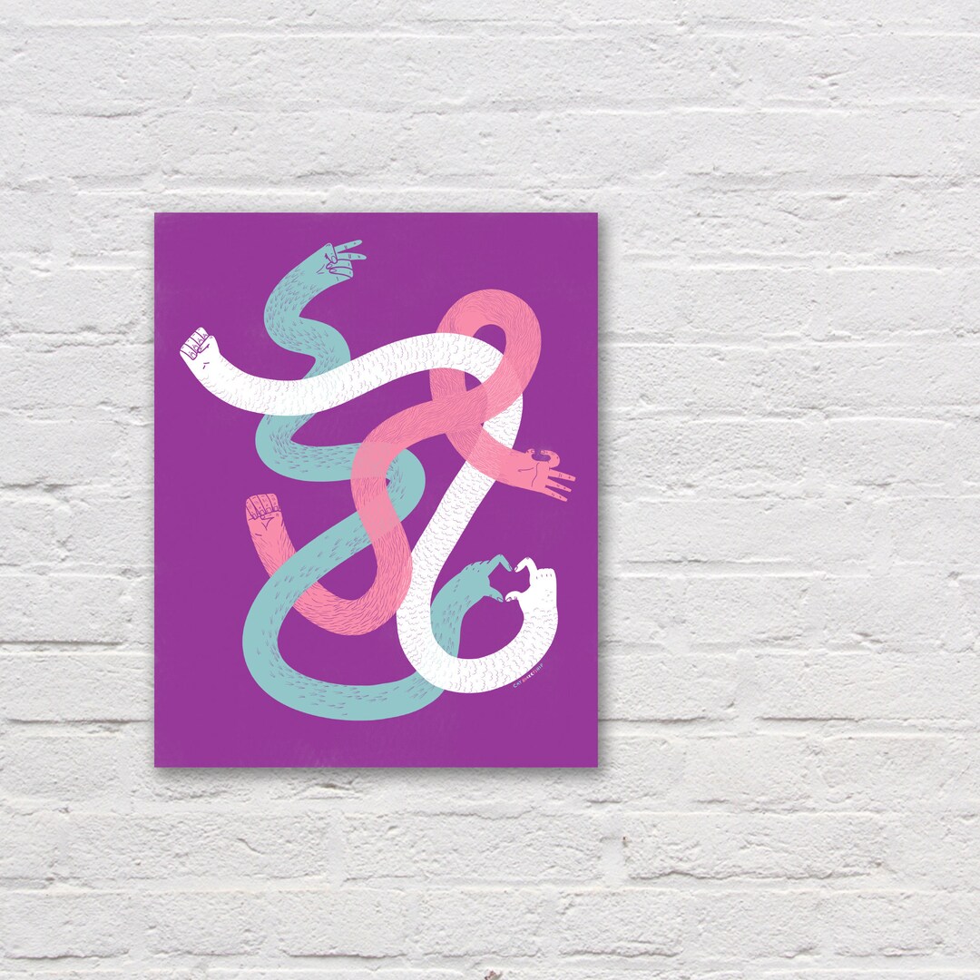 Trans Hands Print | Hands Collection | Cat Rocketship | Digitally Hand ...