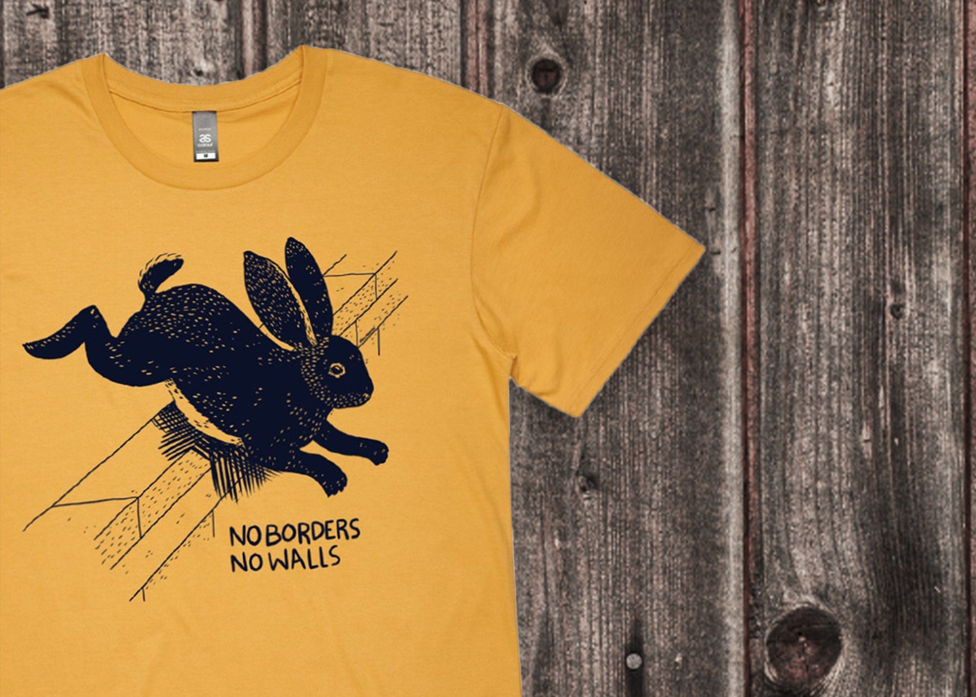 No Borders No Walls Bunny Adult Leftist Shirt, Socialist T-shirt