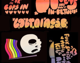 Punk Pride Sticker Sheet - LGBTQ+ Vinyl Sticker Collection - 8.5" x 5.5"