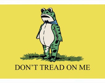 Don't Tread on Me Frog Sticker - Protest Frog Vinyl Sticker - Political Art