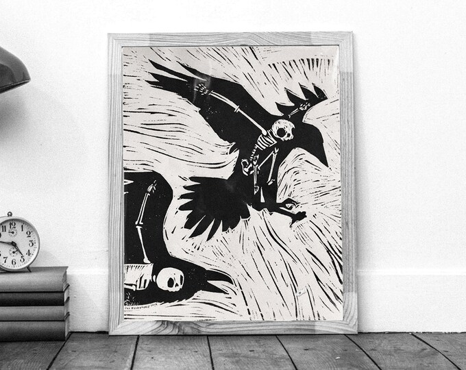 Raven Animus Print | Animus Collection | Cat Rocketship | Animal ...