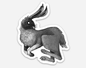 Ghost Rabbit Die Cut Sticker | Stickers Collection | Cat Rocketship | Animals, Nature, Spirits | Gift for Her, Him, Them, Bunny Lovers