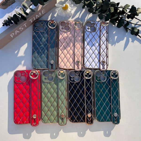 Luxury Wrist Strap Plating Phone Case For iPhone 14 13 12 11 Pro Max case iPhone 12 13 mini iPhone 14 13 12 11 XR case X XS Max Case gifts