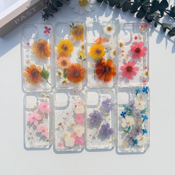 Handmade Pressed Flower for iPhone 15 14 13 12 11 Pro Max Case iPhone XR X XS Max iPhone 7 8 14 15 Plus Phone Cover Pressed Flower Case gift