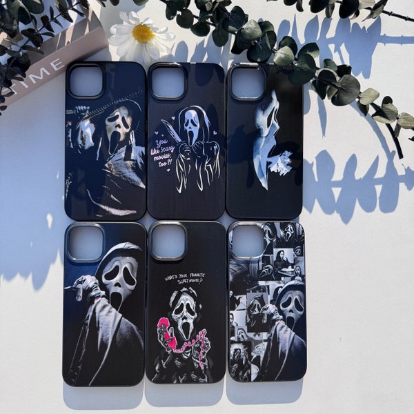 Ghost Face Phone Case Horror Case Cute iPhone 15 14 13 12 11 Pro Max Case 7 8 14 15 Plus 13 Pro Case iPhone Xr Case iPhone 14 15 Case