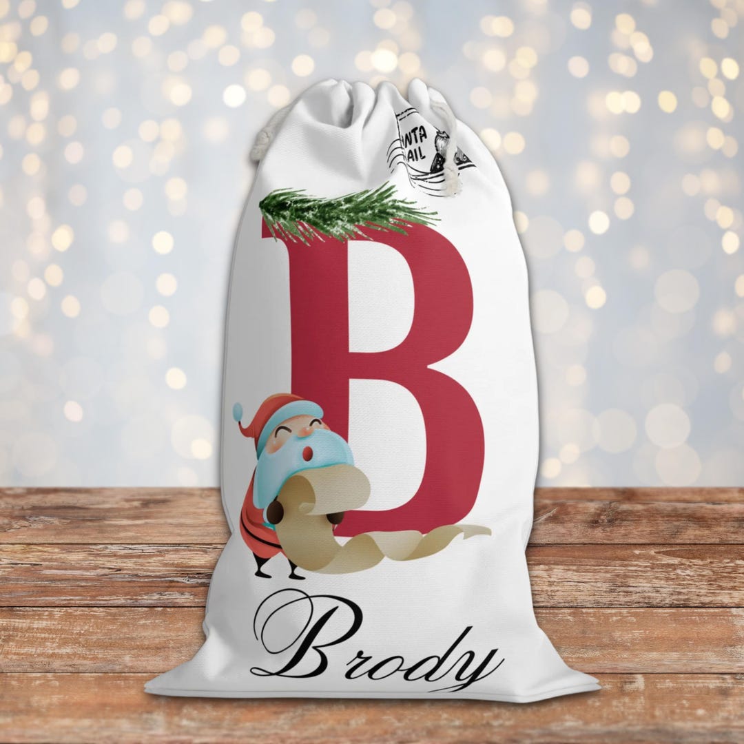 Christmas Sack, Santa Sack, Holiday Bag, Gift Bag, Personalized ...