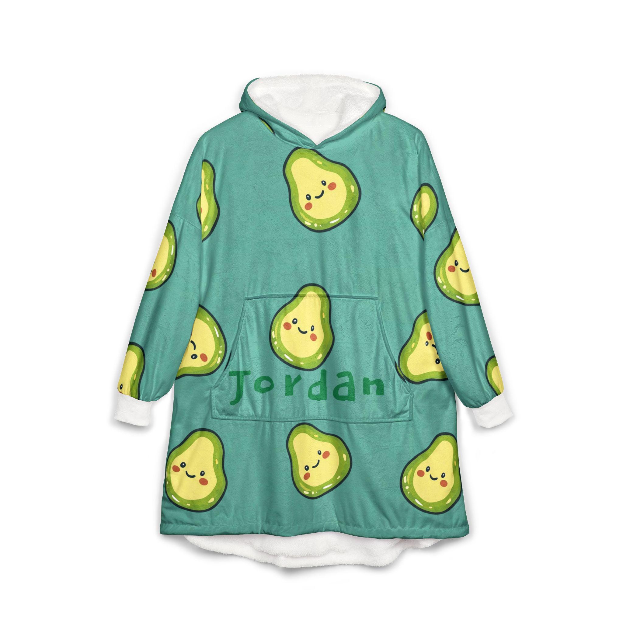 Avocado Snuggle Custom Hooded Blanket, Green Oversized Blanket - Main Image