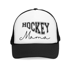 Czapka z siateczki, Hockey Mama, Czapka sportowa, Prezent dla mamy drużyny, Sprzęt dla fanów hokeja, Czapka baseballowa