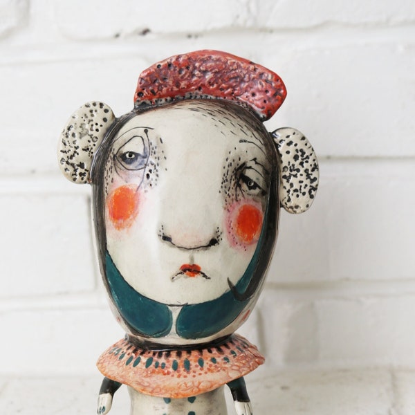 ORIGINAL Hand Sculpted Ceramic Figure "Foolishly Competent"