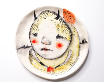 Collectable Ceramic Plate by Artist Cromeola "Perry"