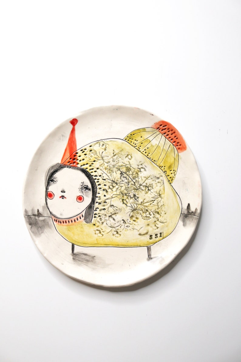 Collectable Ceramic Plate by Artist Cromeola Fanny image 1