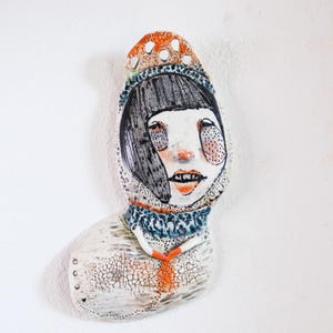 ORIGINAL OOAK Hand Built Collectable Ceramic  Wall Art - Selma