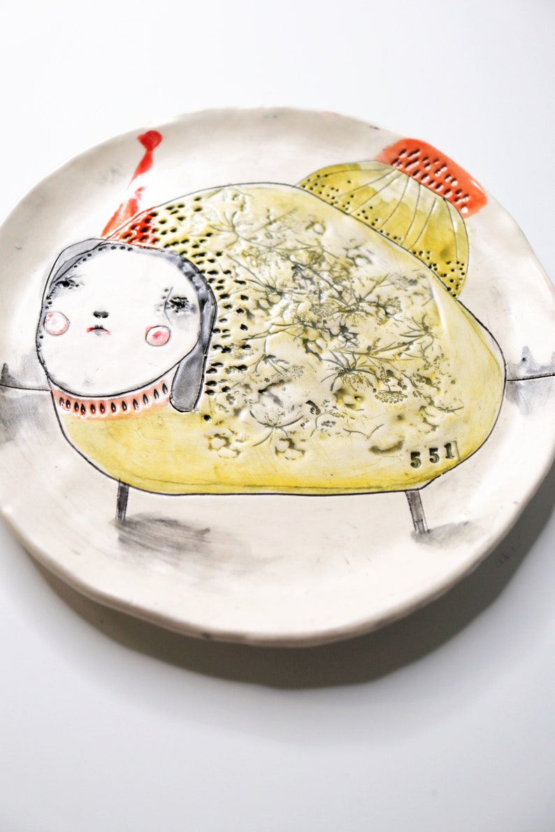 Collectable Ceramic Plate by Artist Cromeola Fanny image 2