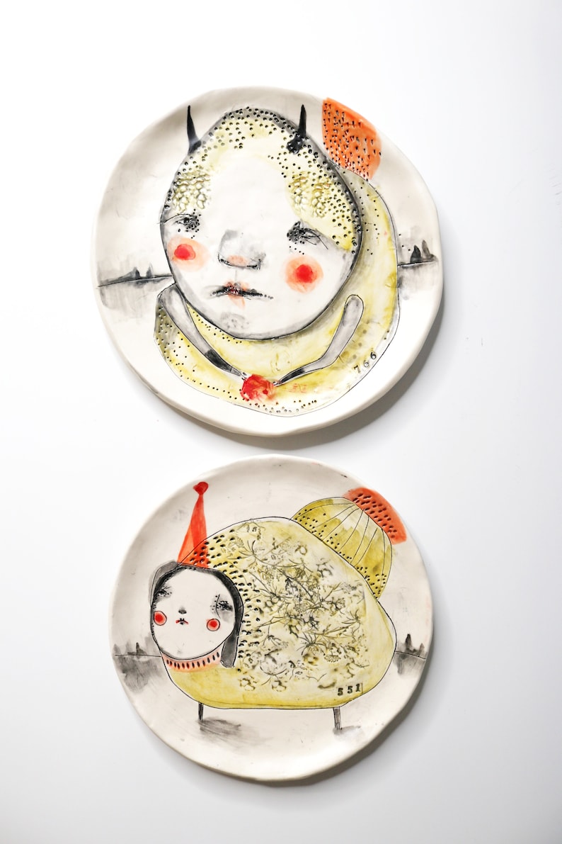 Collectable Ceramic Plate by Artist Cromeola Fanny image 3