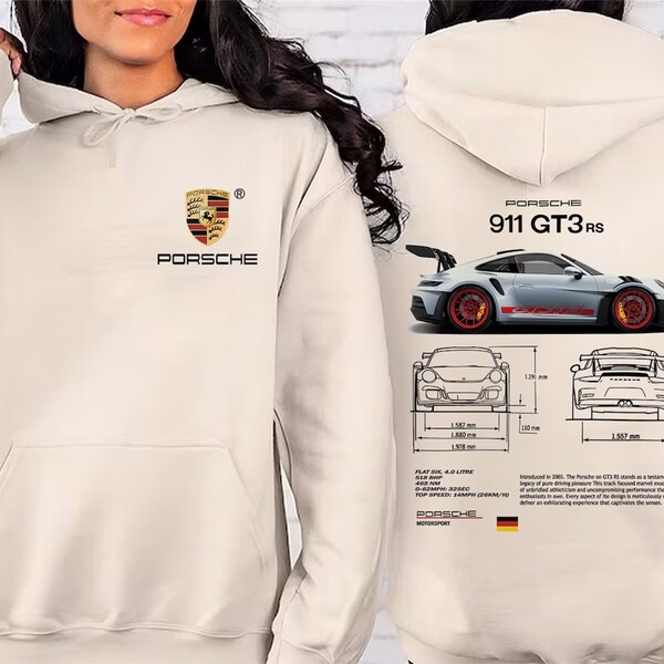 Porsche 911 GT3 RS Aesthetic Tshirt, Porsche 911 GT3 RS 2 side Tshirt, Porsche Shirt, Trending Sweatshirt, Hoodie, Gift For Fan Unisex Shirt