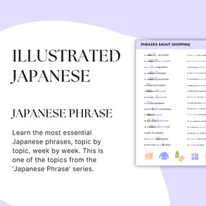 Japanese phrases about shopping, basic Japanese, Japanese learning worksheet, Japanese study sheet, practical Japanese, Japanese speaking