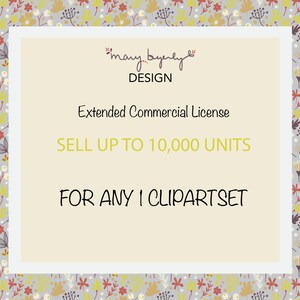 Extended License for One Clipart Set by Mary Byerly