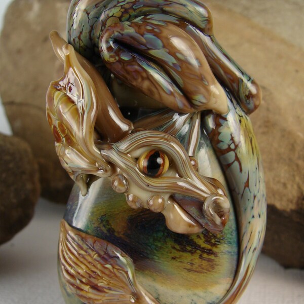 Lampwork Dragon Bead  - Taelisan-  Handmade Glass by Mary Lockwood SRA